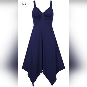 Navy spaghetti strap Sharkbite dress small